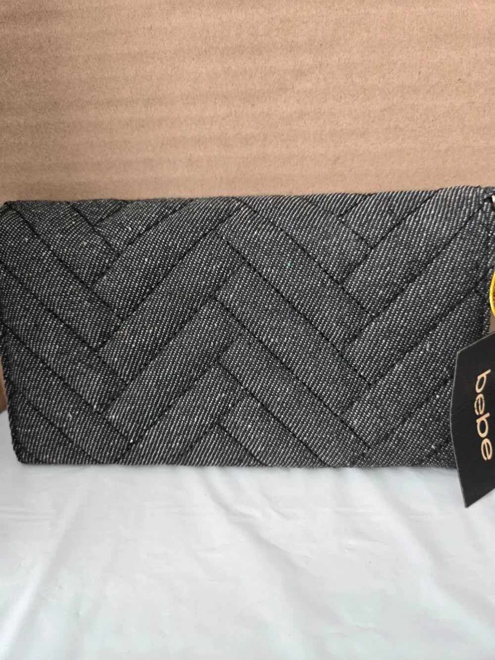 bebe Los Angeles Black Quilted Wallet Wristlet NWT Gold Hardware